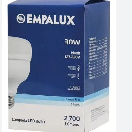 LAMPARA LED EMPALUX BIVOLT 30W 6500K 