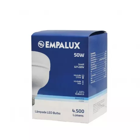 LAMPARA LED EMPALUX BIVOLT 50W 6500K  