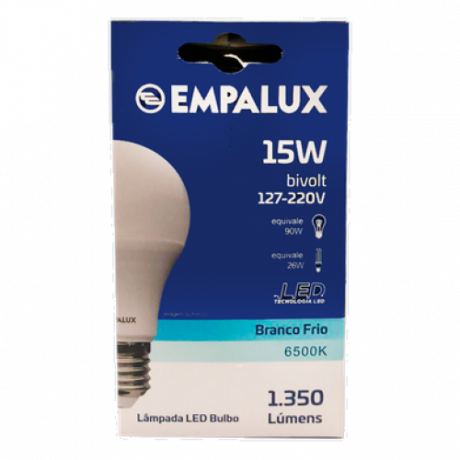 LAMPARA LED EMPALUX BIVOLT 15W 6500K