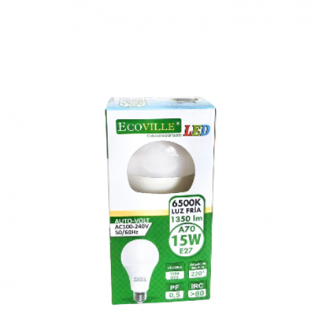 LAMPARA LED ECOVILLE 15W E27 6500K   