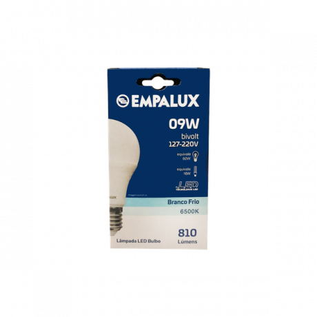 LAMPARA LED EMPALUX BIVOLT 9W 6500K