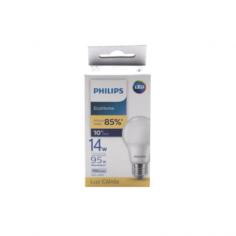 LAMPARA LED ECOHOME PHILIPS 14W E27 3000K