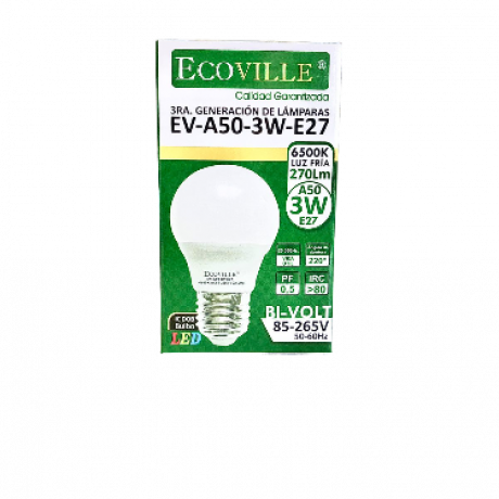 LAMPARA LED ECOVILLE 3W E27 6500K    