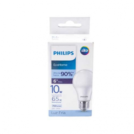 LAMPARA LED ECOHOME PHILIPS 10W E27 6500K 