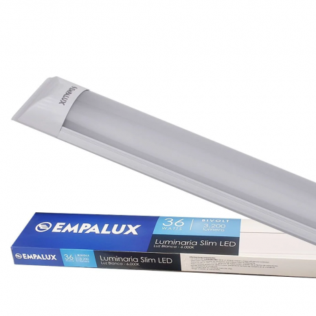 LUMINARIA SLIM LED EMPALUX BIVOLT 36W 6000K  